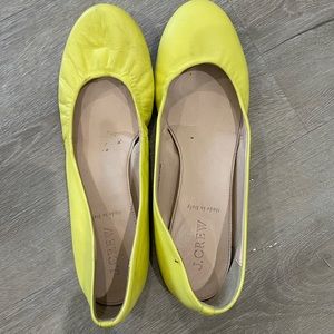 JCrew yellow ballet flats